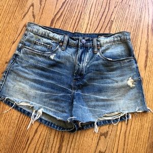 Ripped Denim Shorts